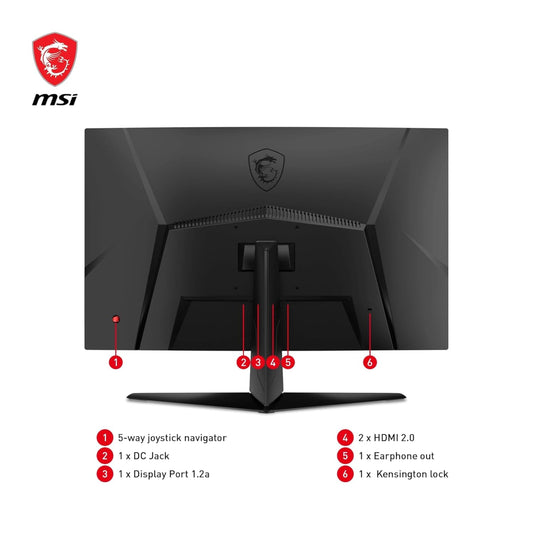 MSI G27C4X 27 Inch FHD 250Hz VA Panel 113%SRGB 1MS AMD Freesync VA Gaming Monitor