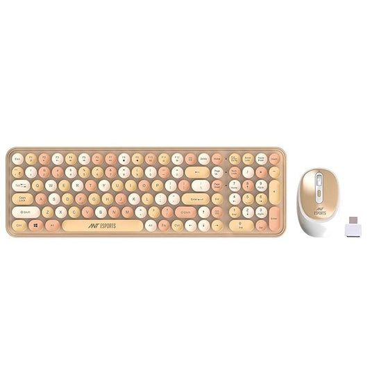 ANT ESPORTS WKM44 Full Size Membrane Wireless Gaming Keyboard and Mouse Combo (Candy Brown) (Membrane Keyboard) (WKM44)