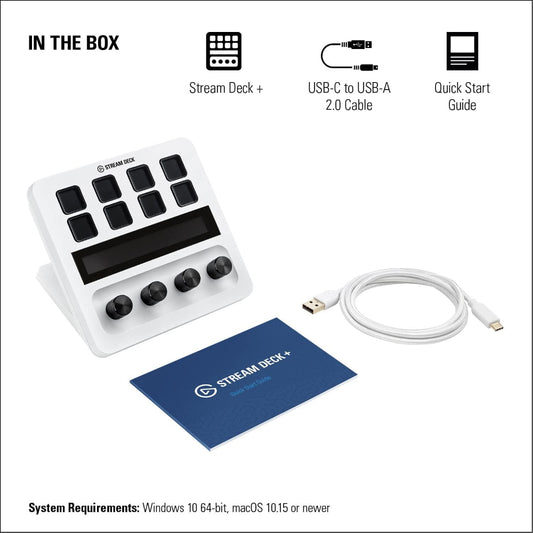 CORSAIR Elgato Stream Deck + Controller ( White )