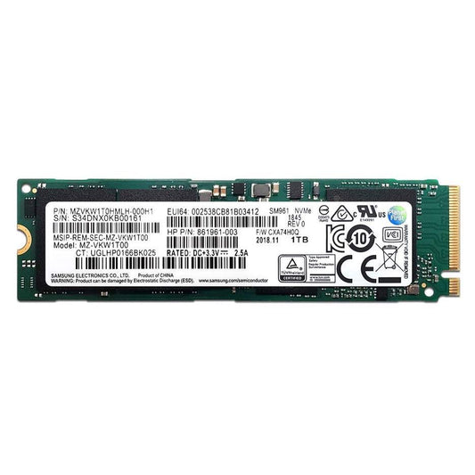 SAMSUNG SM961 1TB M.2 NVME Gen3 Solid State Drive ( SSD )