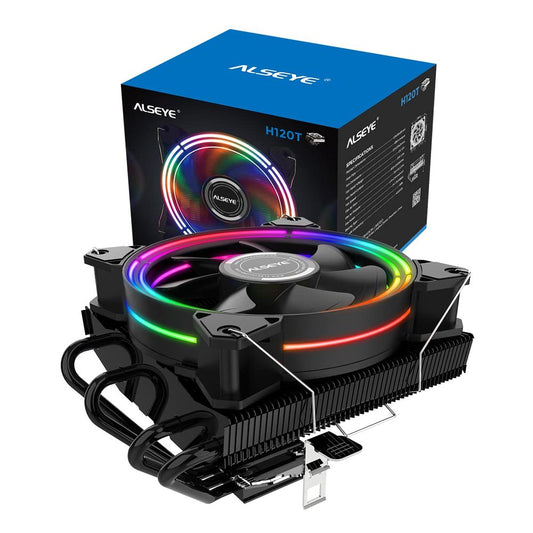 ALSEYE Halo H120T RGB 120mm CPU Air Cooler (Black)