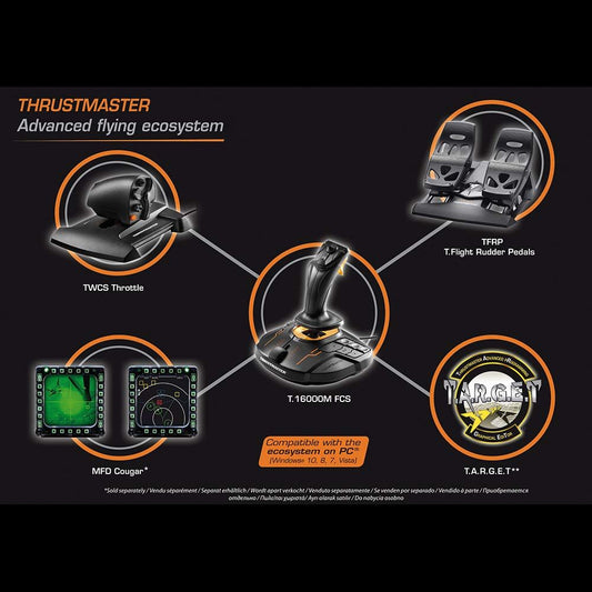 THRUSTMASTER T.16000M FCS Flight Pack Flight Game Controller Joystick PC