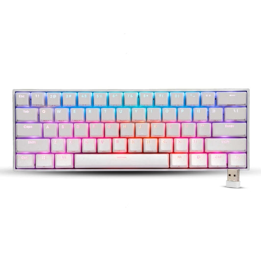 ZEBRONICS Zeb-Max Ninja 60% RGB Mechanical Wireless Gaming Keyboard ( White ) ( Blue Switch )