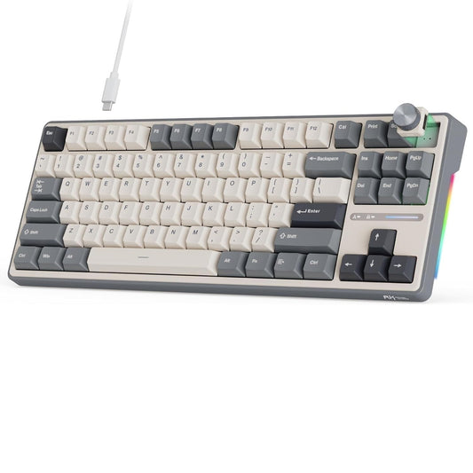 ROYAL KLUDGE R87 Pro 75% RGB Mechanical Wired Gaming Keyboard ( Grey ) ( Brown Switch )