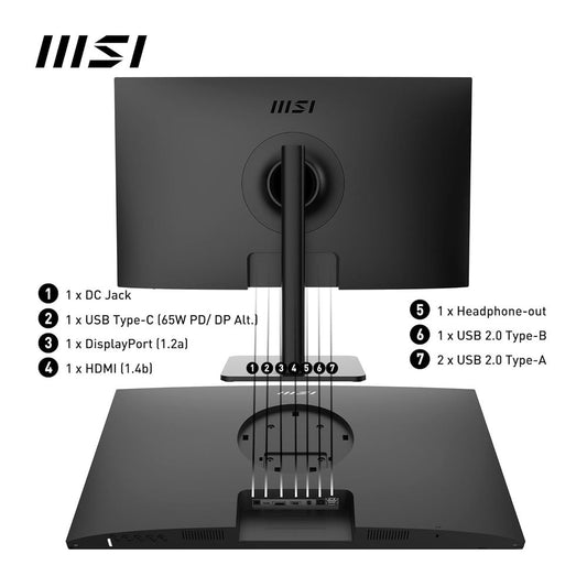 MSI Modern MD272XP 27 Inch FHD 100Hz IPS Panel 108%SRGB 1MS AMD Freesync Business Monitor