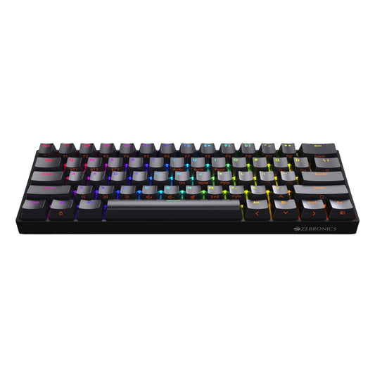 ZEBRONICS Zeb-Max Ninja 60% RGB Mechanical Wireless Gaming Keyboard ( Black ) ( Blue Switch ) (Copy)