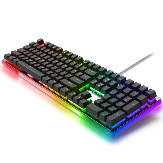 ROYAL KLUDGE RK918 RGB Wired Mechanical Gaming Keyboard ( Black ) ( Red Switch )
