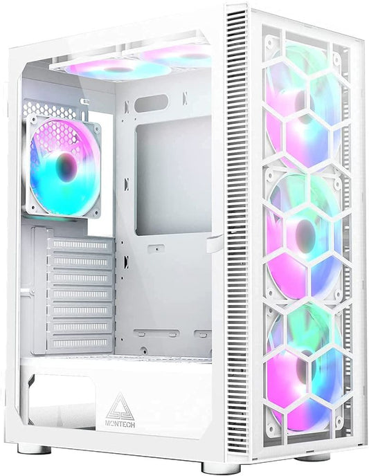 MONTECH X3 Glass RGB EATX Mid Tower Cabinet (White)