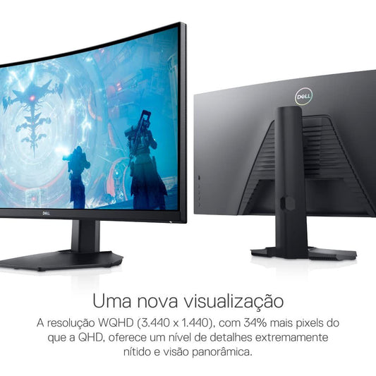 DELL S3422DWG 34 Inch QHD 144Hz VA Panel 99%SRGB 2MS AMD Freesync Curved Gaming Monitor