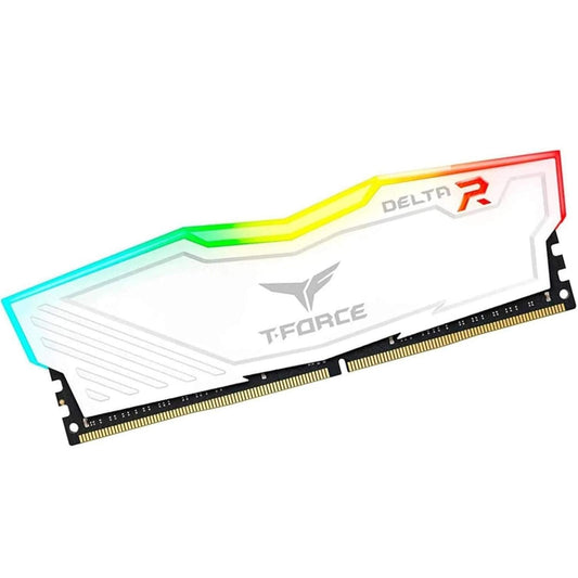 TEAMGROUP T-Force Delta RGB 16GB ( 16GB x 1 ) 3200MHz DDR4 RAM ( White ) ( CL16 )