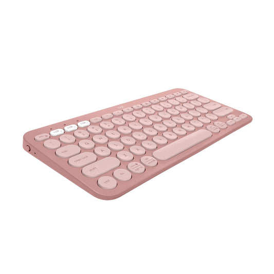 LOGITECH Pebble Keys 2 K380s 60% Membrane Wireless Gaming Keyboard ( Rose ) ( Membrane Switches ) ( 920-011755 )