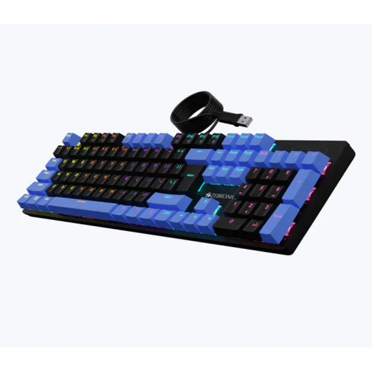 ZEBRONICS Zeb-Nitro Plus Full Size Mechanical Wireless Gaming Keyboard (Black/Blue) ( Brown Switch )