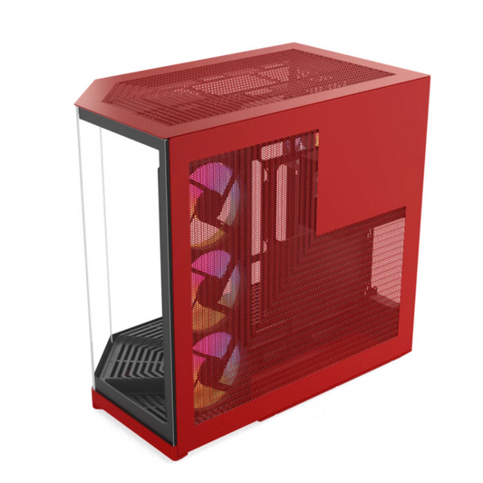 HYTE Y50 Essential Aesthetic RGB EATX Mid Tower Cabinet ( Black Cherry )