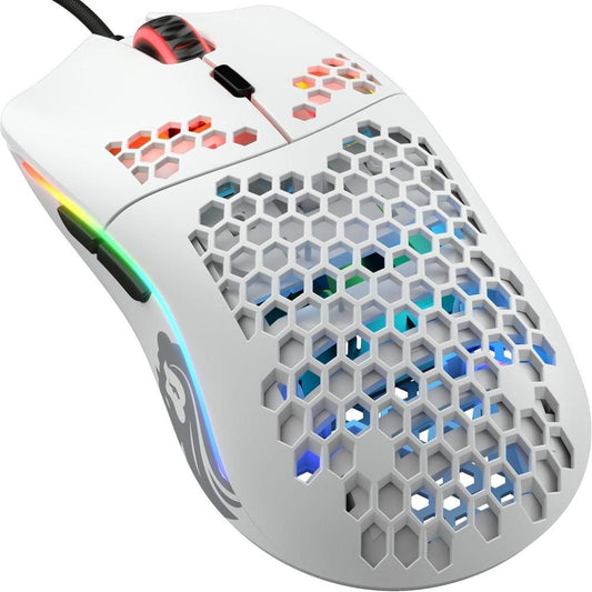 GLORIOUS Model O minus Wired Ergonomic Gaming Mouse ( 12000DPI / 6 Macro Buttons ) ( Matte White )