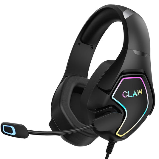 CLAW GH40 RGB Wired 3.5mm Gaming Headphone ( Black ) ( PC / PS4 / Mobile / Xbox ) ( GH40 )