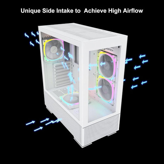 MONTECH Sky Two ARGB ATX Mid Tower Cabinet (White)