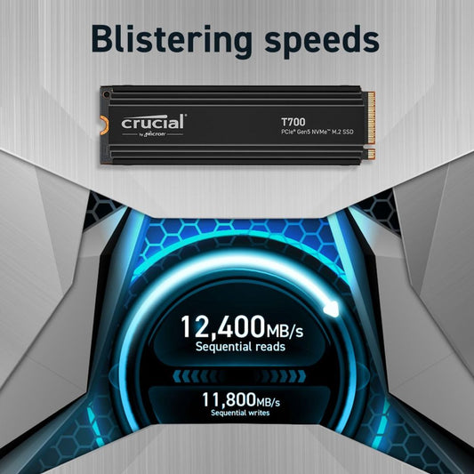 CRUCIAL T700 1TB M.2 NVME Gen5 Internal Solid State Drive ( SSD )