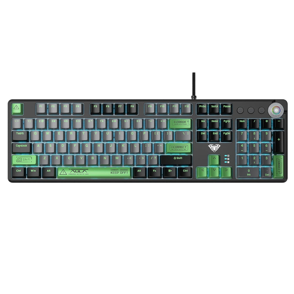 Buy AULA F2088 Pro Full Size Mechanical Gaming Keyboard (Black) (Blue ...