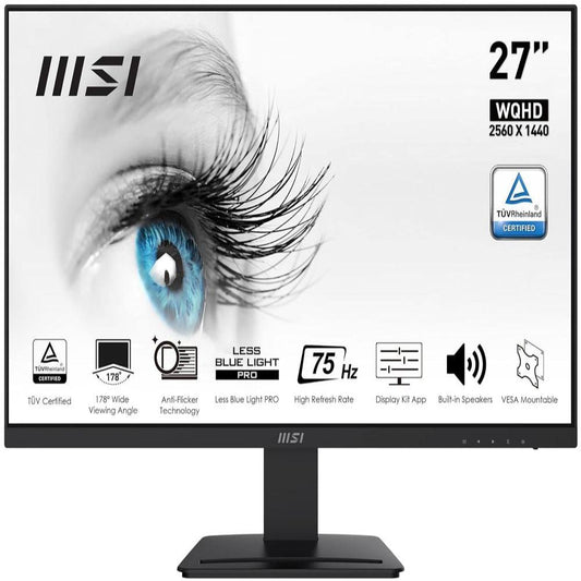 MSI Pro MP273QV 27 Inch 75Hz VA Panel 92%SRGB 1MS NVIDUA Gsync Business Monitor