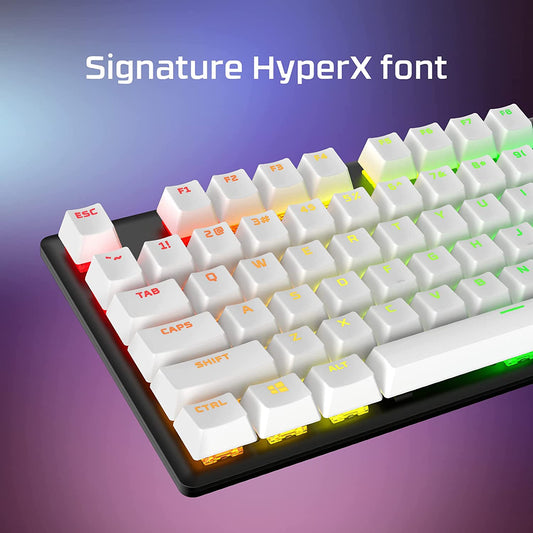 HyperX PBT Keycaps (White) – Full Key Set  - English (US)