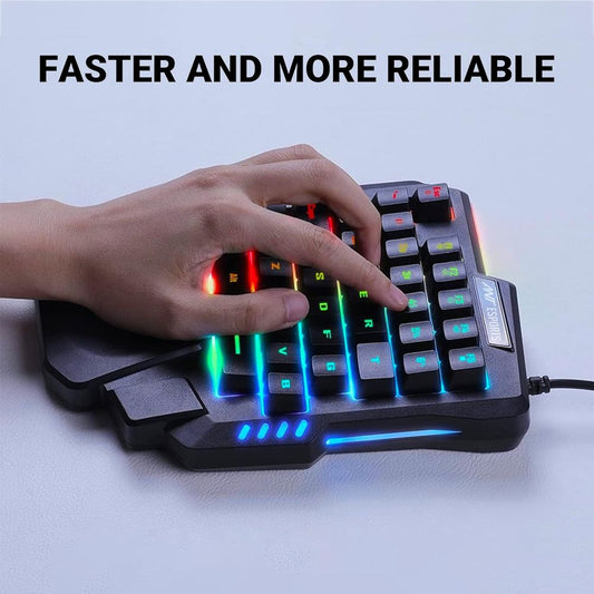 ANT ESPORTS MK1001 One Handed RGB Membrane Gaming Keyboard (Black) (Membrane Keyboard) (MK1001)