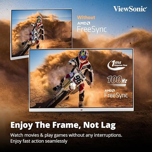 VIEWSONIC VA2432-H 24 Inch FHD 100Hz IPS Panel 104% SRGB 1MS Freesync IPS Gaming Monitor