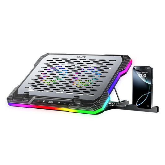 CLAW Wind Pro K6 RGB Laptop Cooling Pad ( Black ) ( With Display/Removable Fans )