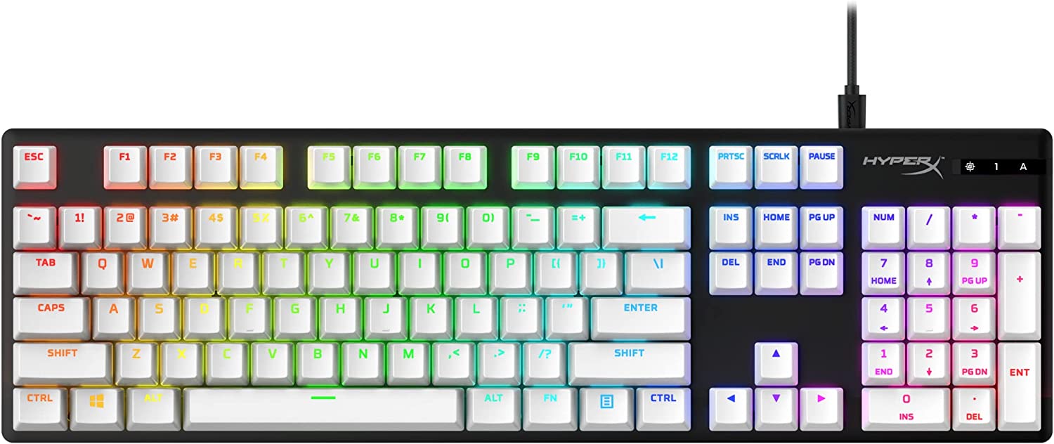 HyperX PBT Keycaps (White) Full Key Set English (US)