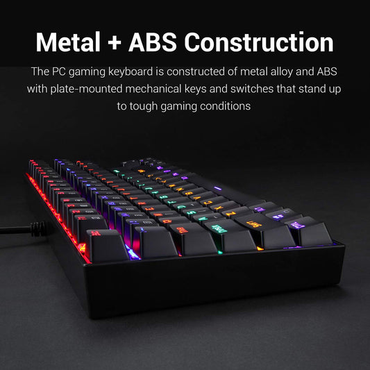 Redragon Kumara K552 TKL Rainbow Gaming Keyboard (Red Switch)