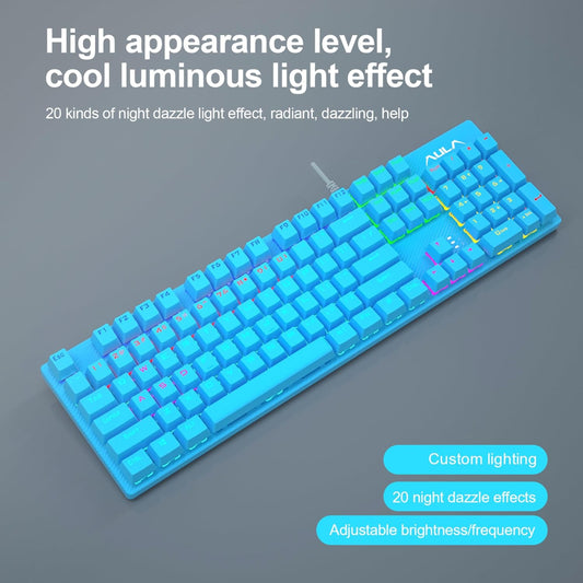 AULA S2022U Full Size Wired Mechanical Gaming Keyboard ( Blue ) ( Blue Switch ) ( S2022U )