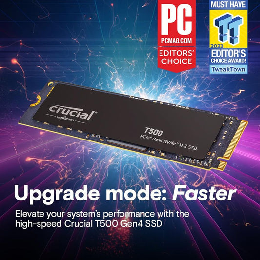 CRUCIAL T500 500GB M.2 NVME Gen4 Solid State Drive ( SSD )