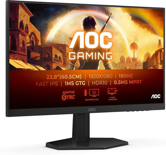 AOC 24G42E 24 Inch FHD 180Hz IPS Panel 129%SRGB 1MS Adaptive Sync Gaming Monitor