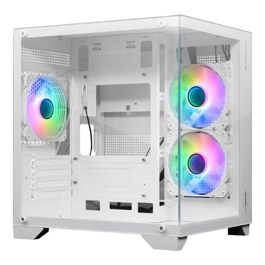 ZEBRONIC Mercury ARGB MATX Mid Tower Cabinet ( White )