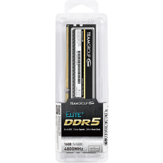 TEAMGROUP Elite Plus 16GB ( 16GB x 1 ) 4800MHz DDR5 Ram (Black) ( CL40 )