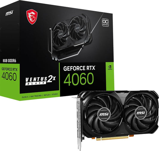 MSI GeForce RTX 4060 Ventus 2X Black OC 8GB Nvidia Graphic Card