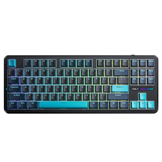 AULA F87 75% Mechanical Wireless Gaming Keyboard ( Blue/Black ) ( Graywood V4 Switch ) ( F87CW )