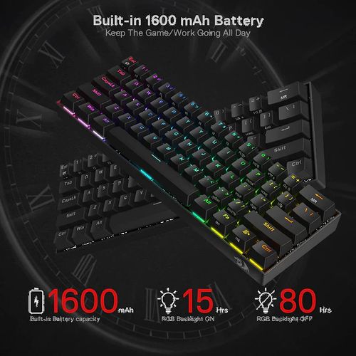 Redragon K530 Pro Draconic 60% RGB Wireless Mechanical Gaming Keyboard - Red Switch