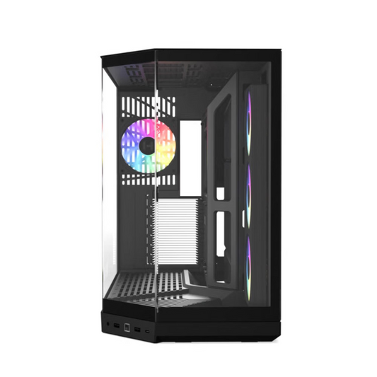 HYTE Y50 Essential Aesthetic RGB EATX Mid Tower Cabinet ( Pitch Black )