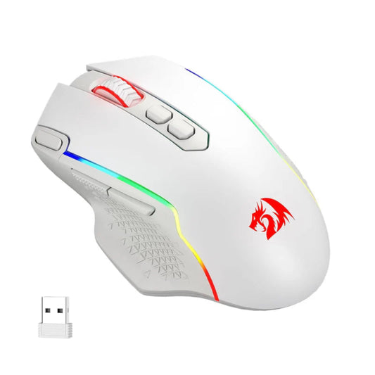 REDRAGON TAIPAN Pro M810 Wired / Wireless Ambidextrous Gaming Mouse ( Taipan Pro M810 Pro-1 ) ( 10000DPI / 8 Macro Button ) ( White )