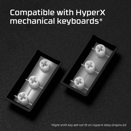 HyperX PBT Keycaps (White) – Full Key Set  - English (US)