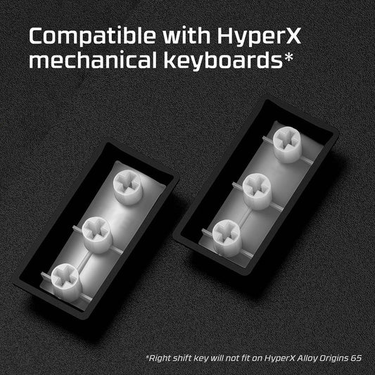 HyperX PBT Keycaps (Black) – Full Key Set - English (US)