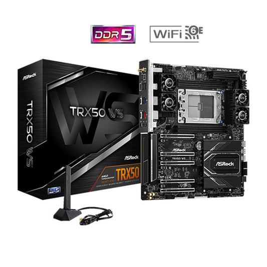 ASROCK TRX50 WS Amd Ryzen 7000 EATX DDR5 STR5 Threadripper Motherboard