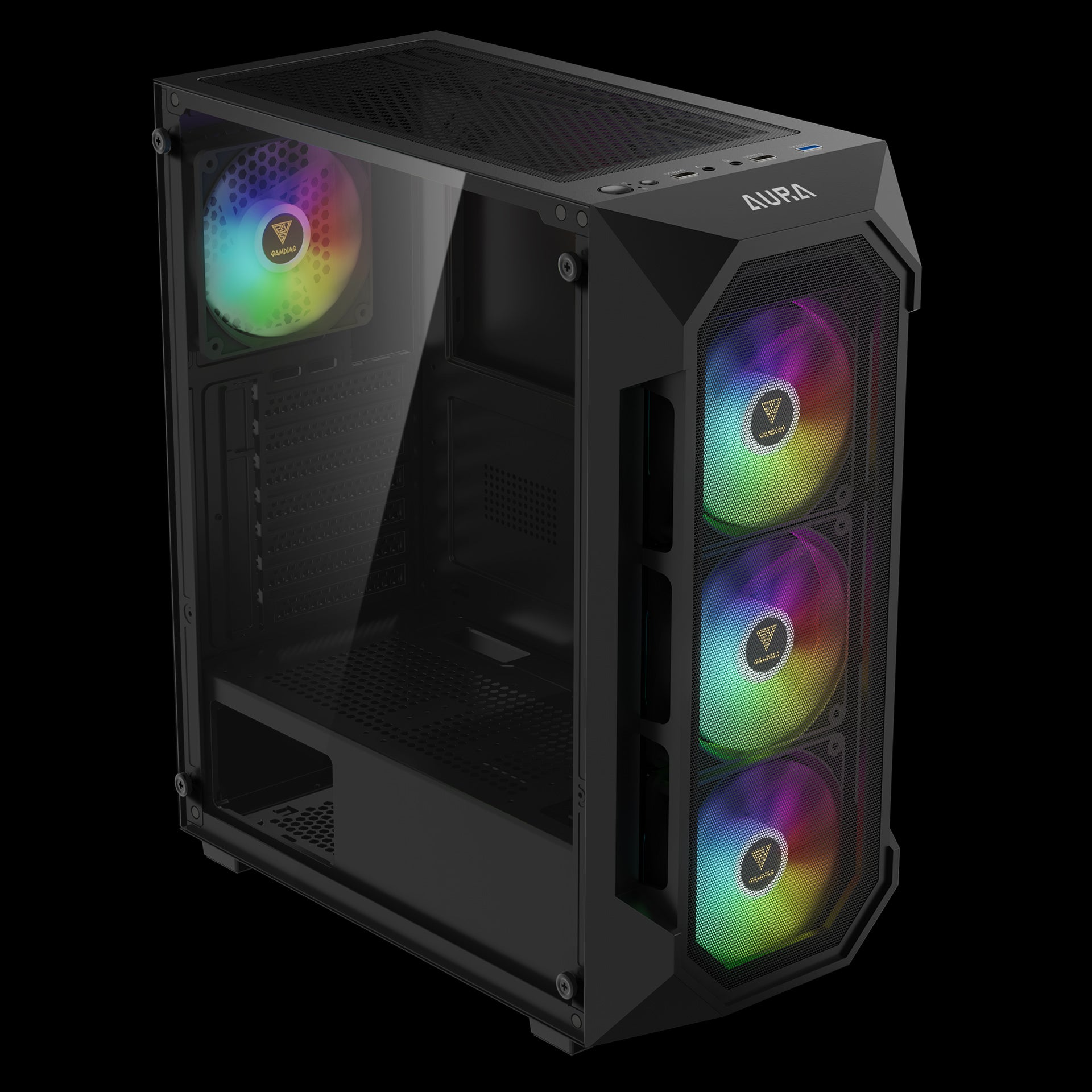 Buy GAMDIAS Athene GC1 Elite RGB ATX Mid Tower Cabinet (Black) | EliteHubs