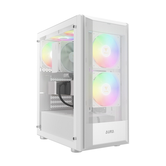 GAMDIAS Aura GC6 ATX Mid Tower ARGB Cabinet ( White )