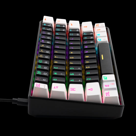 Gamdias Aura GK2 60% Mechanical Gaming Keyboard (Black-White)
