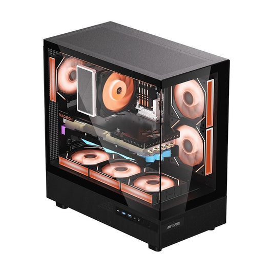 Ant Esports Crystal X6 ATX Mid Tower Cabinet ( Black )