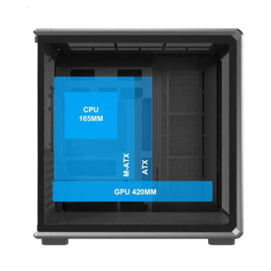 ANT ESPORTS Crystal X8 ARC ATX Mid Tower Cabinet ( Black )