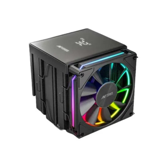 ANT ESPORTS V8 Digital ARGB 120mm CPU Sir Cooler ( Black ) ( With Temperature Display )