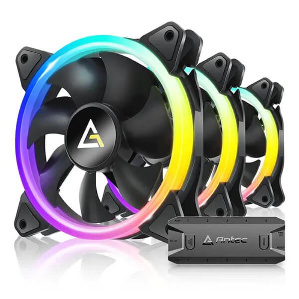 Buy ANTEC Neon 120 ARGB 120mm Cabinet Fan with controller ( Black ...