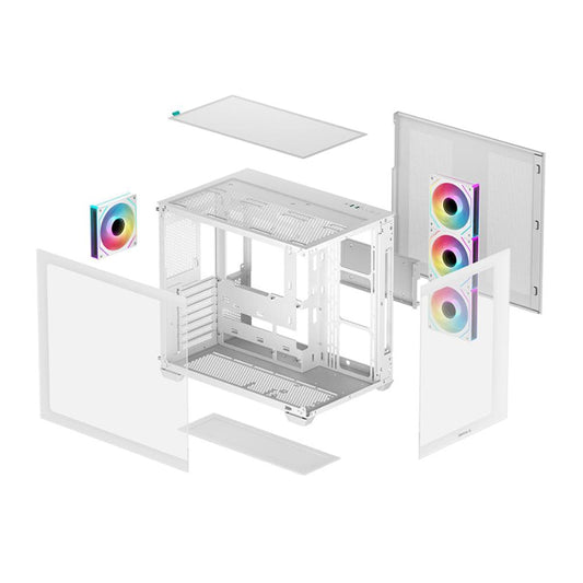 DEEPCOOL CG530 4F ARGB ATX Mid Tower Cabinet (White)